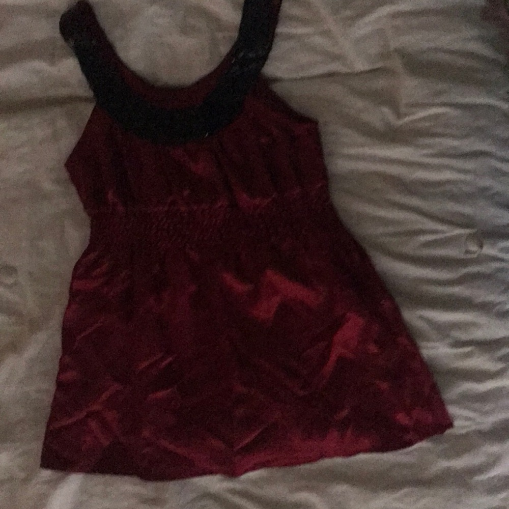 Studio Y Deep Red Top, Size S